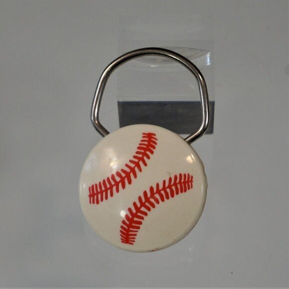 Vintage Bank 1 One Advertising Keyring Catch Home Run Fever Key Holder - Picture 6 of 6